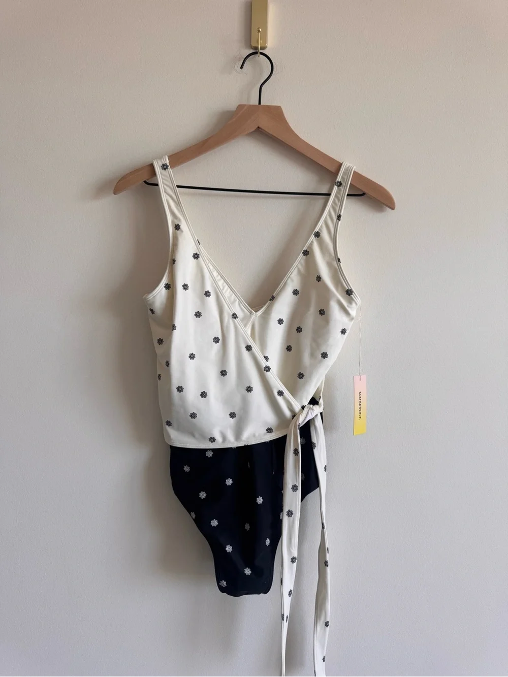 Summersalt | The Perfect Wrap One-Piece Swimsuit Microfloral Sea Urchin ~ NWT 10